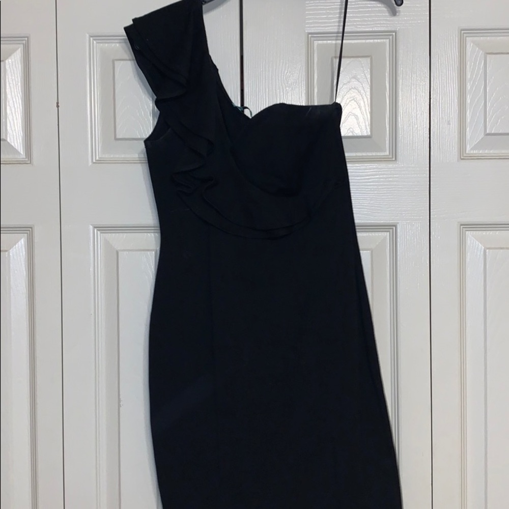Black one shoulder dress size medium